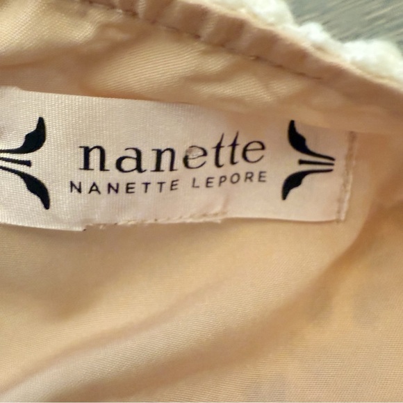 Nanette Lenore eyelet Crochet Short Sleeve White Lace Dress - Picture 6 of 11